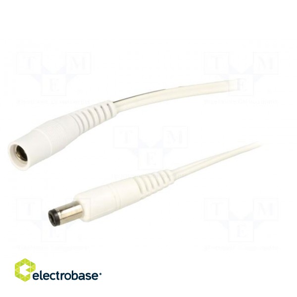 Cable | 2x0.5mm2 | DC 5,5/2,5 plug,DC 5,5/2,5 socket | straight