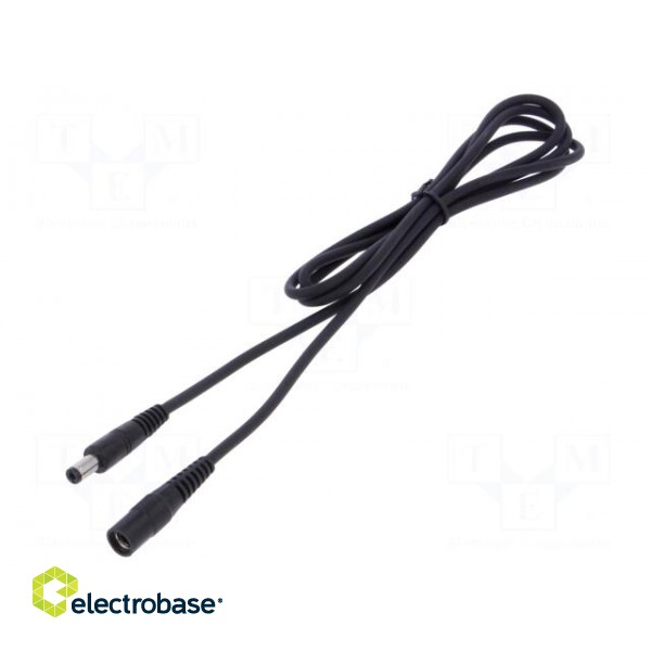 Cable | 1x1mm2 | DC 5,5/2,5 plug,DC 5,5/2,5 socket | straight | 1.5m
