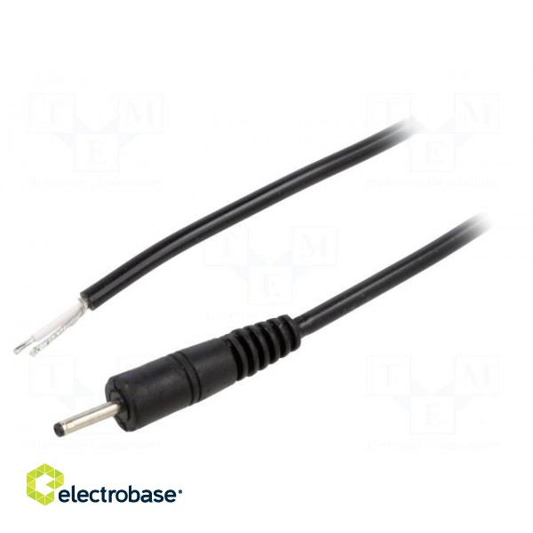 Cable | 1x0.5mm2 | wires,DC 2,35/0,7 plug | straight | black | 1.5m