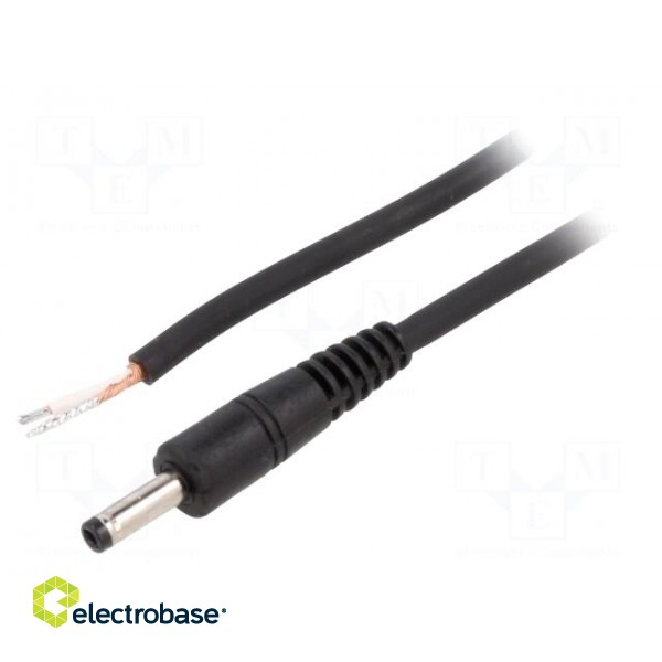 Cable | 1x0.75mm2 | wires,DC 4,0/1,7 plug | straight | black | 1.5m