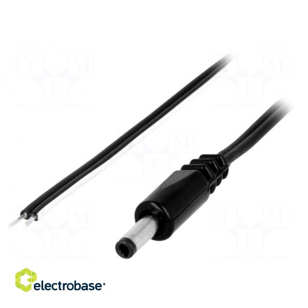 Cable | 2x0.5mm2 | wires,DC 4,0/1,7 plug | straight,Sony | black | 3m