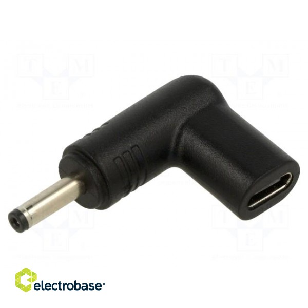Adapter | DC 3,5/1,35 plug,USB C socket | black | 100W | 5A