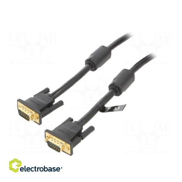 Cable | D-Sub 15pin HD plug,both sides | black | 1.5m | Øcable: 6mm