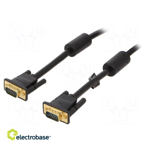 Cable | D-Sub 15pin HD plug,both sides | black | 20m | Core: Cu