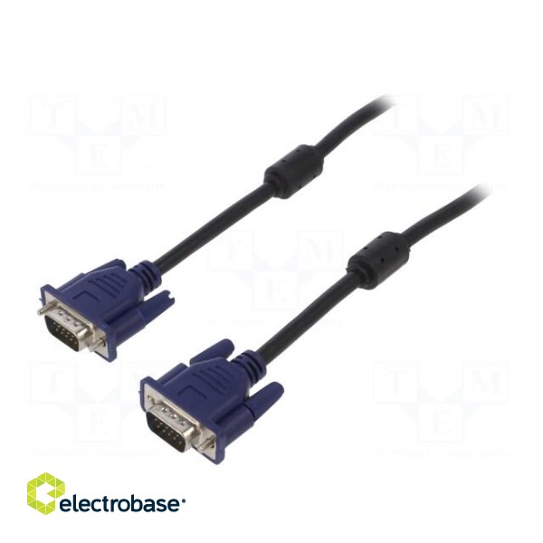 Cable | D-Sub 15pin HD plug,both sides | black | 3m