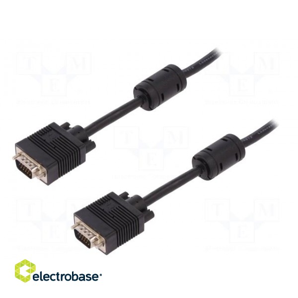 Cable | D-Sub 15pin HD plug,both sides | black | 1.8m | 28AWG