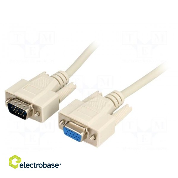 Cable | D-Sub 15pin HD socket,D-Sub 15pin HD plug | 1.8m | 28AWG