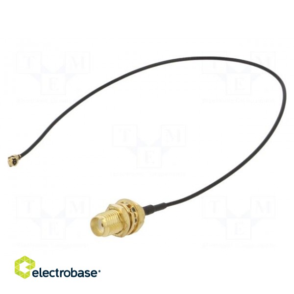 Cable | 0.2m | IPEX female angled,SMA socket | black