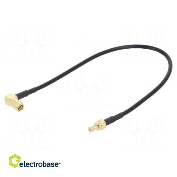Cable | 0.2m | SMB male,SMB female | shielded | black