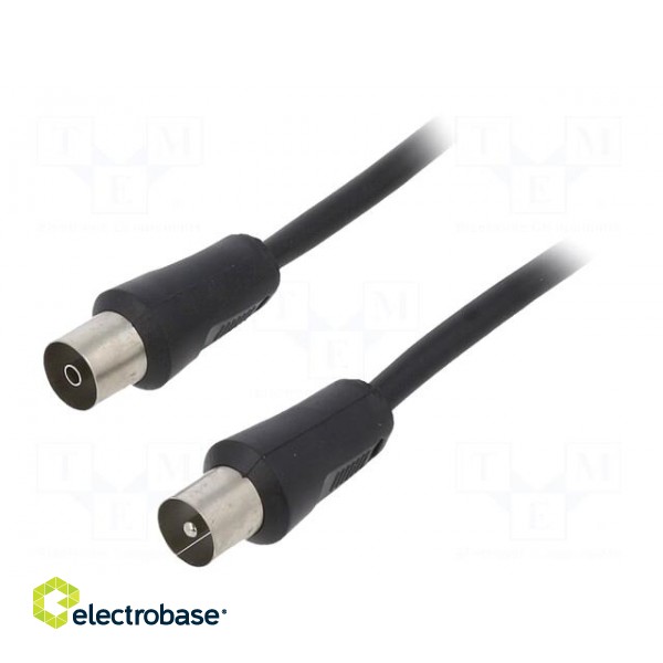 Cable | 1.8m | coaxial 9.5mm socket,coaxial 9.5mm plug | PVC | black