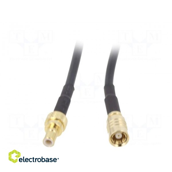 Cable | 3m | SMB male,SMB female | shielded | black | straight paveikslėlis 2