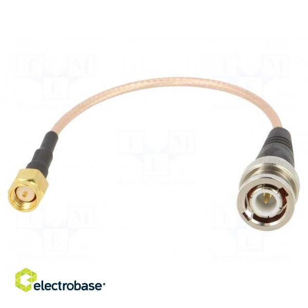 Cable | 50Ω | 0.15m | BNC plug,SMA plug | transparent | straight | 6" image 2