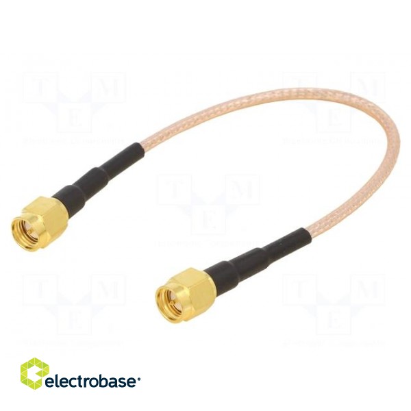 Cable | 50Ω | 0.15m | SMA male,both sides | shielded | transparent