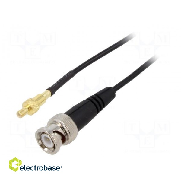 Cable | 50Ω | 0.5m | BNC male,SMB male | PTFE | black | straight | 19.69"