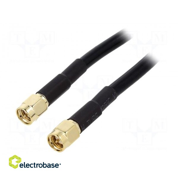 Cable | 50Ω | 1m | SMA male,both sides | black