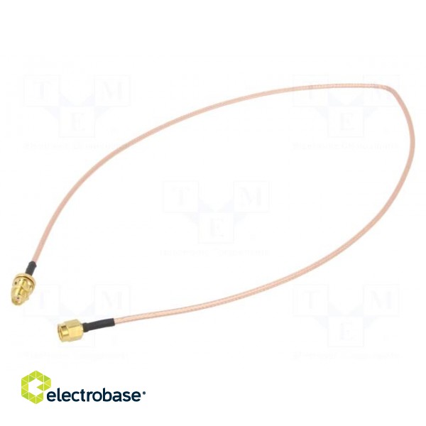 Cable | 50Ω | 0.61m | SMA male,SMA female | shielded | transparent