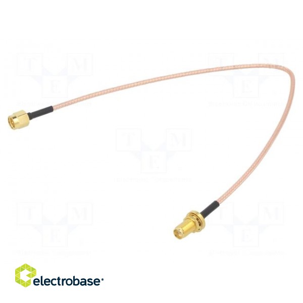 Cable | 50Ω | 0.91m | RP-SMA female,SMA plug | transparent | straight
