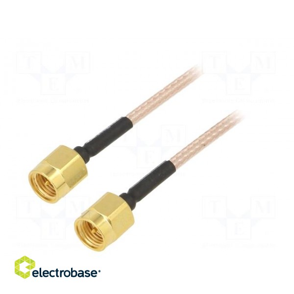 Cable | 50Ω | 0.91m | SMA male,both sides | shielded | transparent image 1