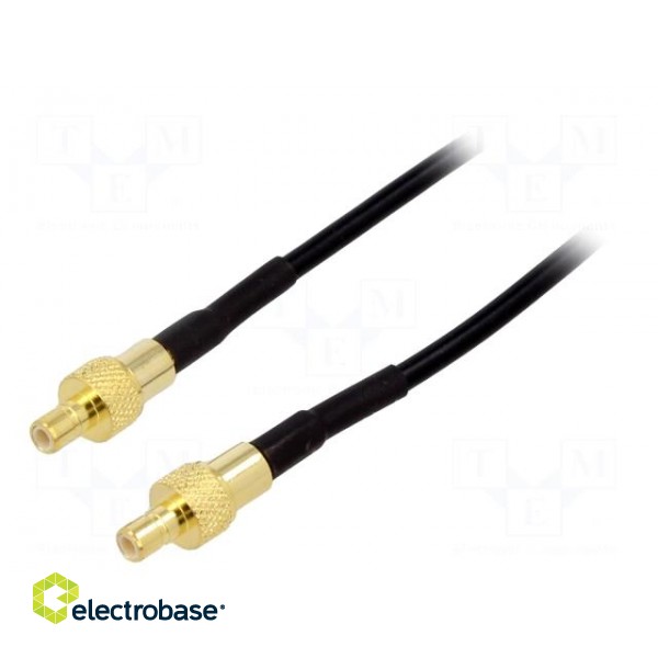 Cable | 50Ω | 1m | SMB male,both sides | PTFE | black | straight | 39.37"