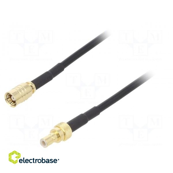 Cable | 5m | SMB male,SMB female | shielded | black | straight image 1