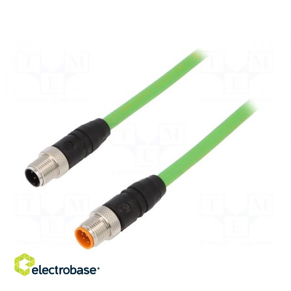 Connection lead | 2m | plug | 30VAC | 2A | -25÷80°C | IP67 | 30VDC