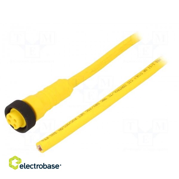 Connection lead | 7/8” | PIN: 4 | straight | 3m | plug | 7.3A | -15÷90°C