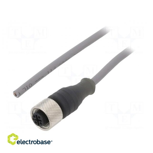 Connection lead | M12 | PIN: 3 | straight | 10m | plug | 250VAC | 3.1A | PVC