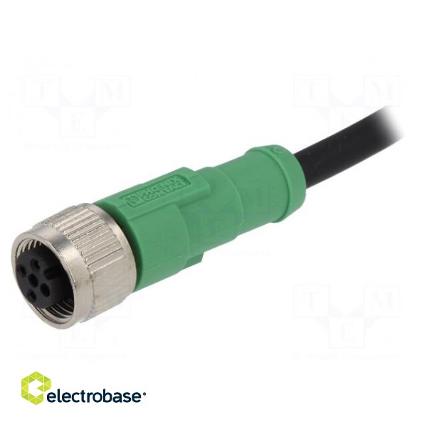 Connection lead | M12 | PIN: 3 | straight | 10m | plug | 250VAC | 4A | PVC