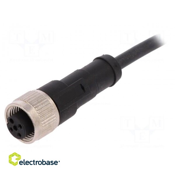 Connection lead | M12 | PIN: 3 | straight | 2m | plug | 250VAC | 4A | 250VDC