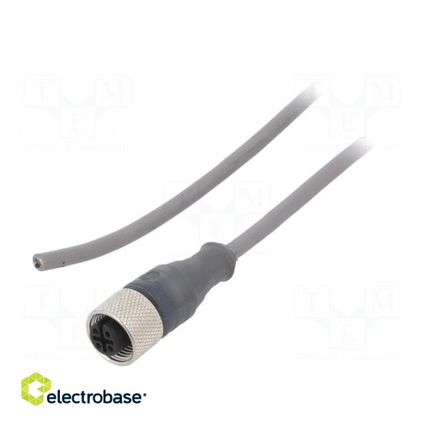 Connection lead | M12 | PIN: 3 | straight | 3m | plug | 250VAC | 3.1A | PVC