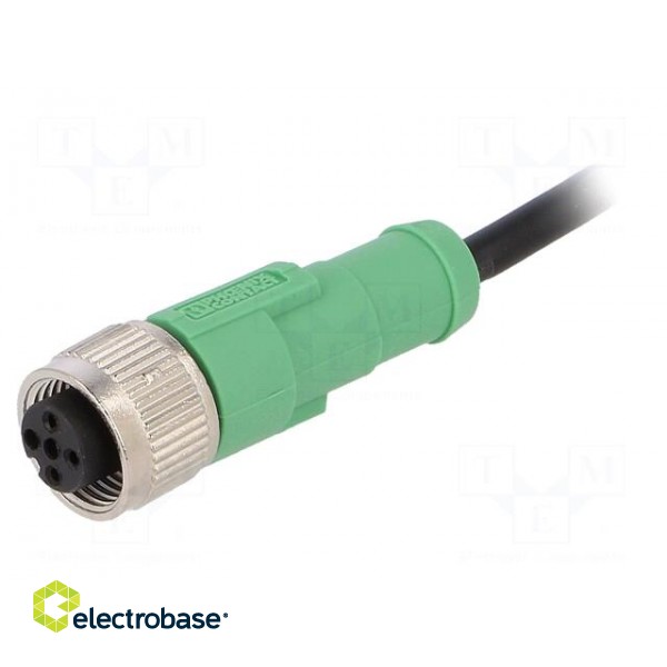 Connection lead | M12 | PIN: 3 | straight | 3m | plug | 250VAC | 4A | 250VDC