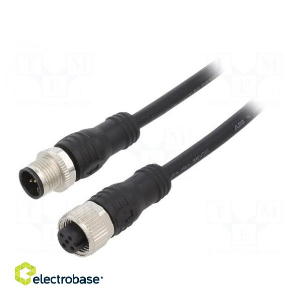 Connection lead | M12 | PIN: 5 | 10m | plug | max.80°C | PVC | IP67,IP69K