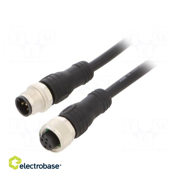 Connection lead | M12 | PIN: 5 | 6m | plug | max.80°C | PVC | IP67,IP69K