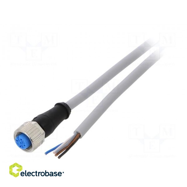 Connection lead | M12 | PIN: 5 | straight | 5m | plug | 125VAC | 4A | IP67