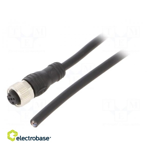 Connection lead | M12 | PIN: 5 | straight | 6m | plug | max.80°C | PVC
