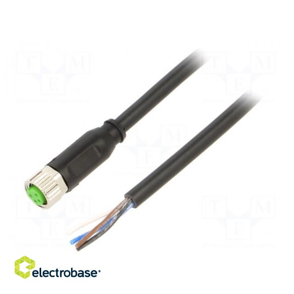 Connection lead | M8 | PIN: 4 | straight | 1.5m | plug | 30VAC | 4A | PVC