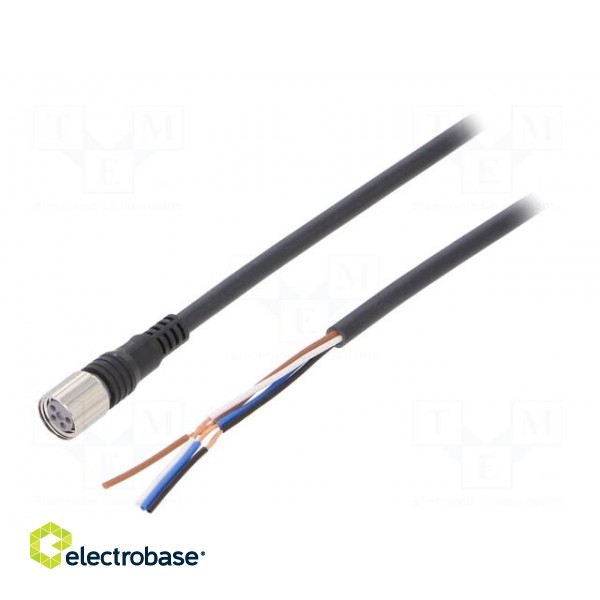 Connection lead | M8 | PIN: 4 | straight | 2m | plug | 1A | 0÷70°C | IP67