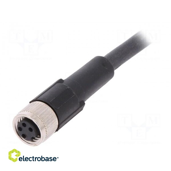 Connection lead | M8 | PIN: 4 | straight | 2m | plug | 60VAC | 4A | -25÷80°C