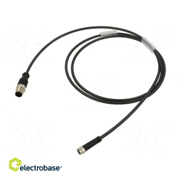 Connection lead | PIN: 3 | 1.5m | plug | -25÷80°C | Insulation: PUR | IP67