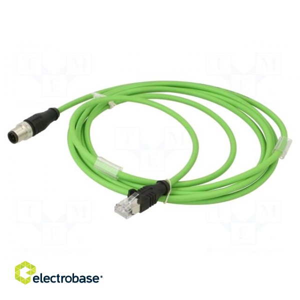 Connection lead | PIN: 4 | 3m | plug | 2A | -40÷80°C | Insulation: PUR