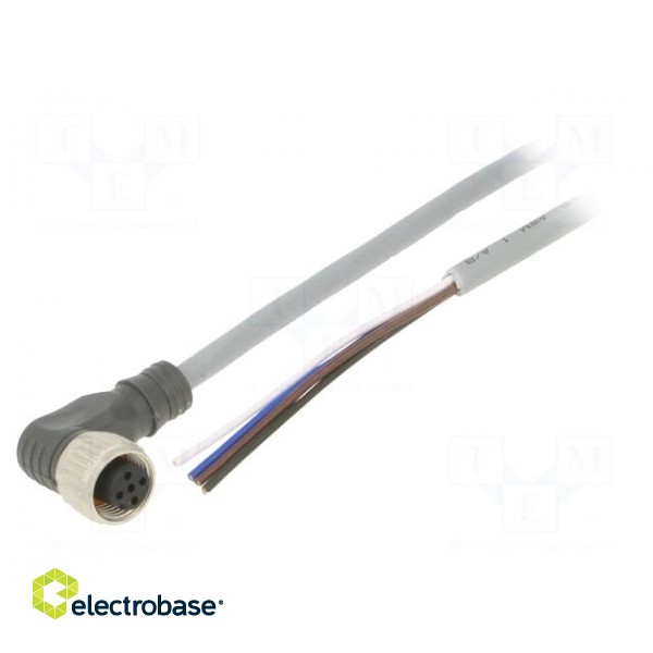 Connection lead | PIN: 4 | angled | 2m | M12 | 250VAC | 4A | Cores: 4 | PUR
