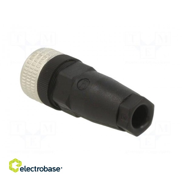 Connector | M12 | PIN: 4 | straight | plug | Connection: PG7 | 125VAC | 3A image 4