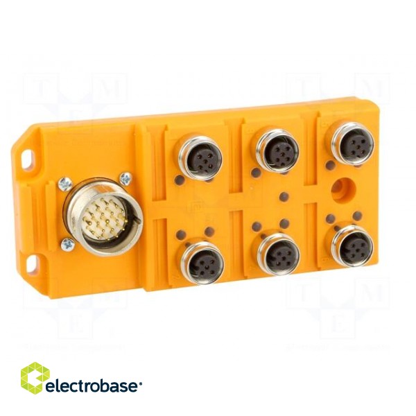 Distribution box | M12 | PIN: 5 | socket | 4A | with LED indicators image 2