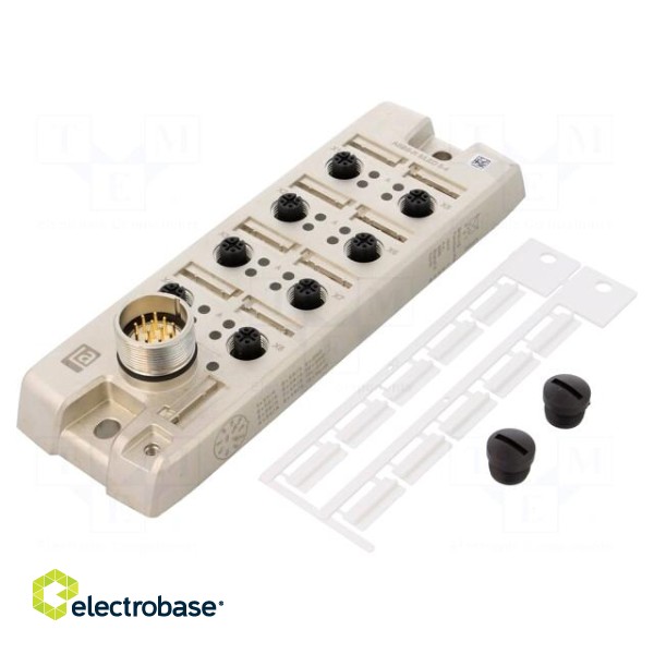 Distribution box | M12 | PIN: 5 | socket | 4A | with LED indicators image 1