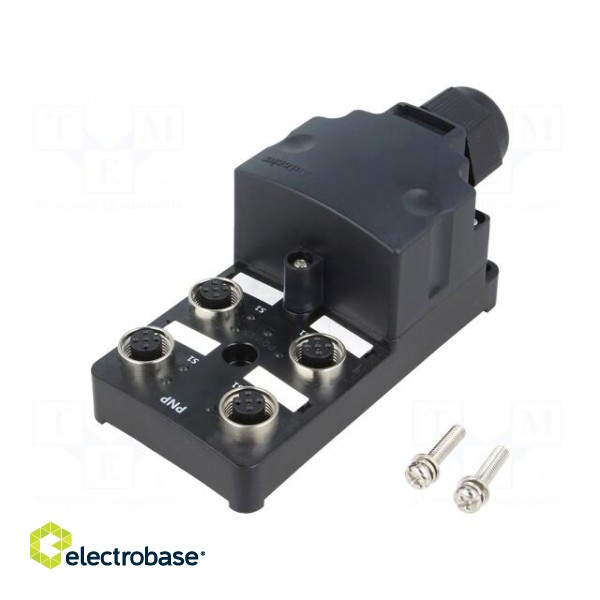 Distribution box | M12 | PIN: 5 | socket | 7A | -25÷75°C | IP52 | 24VDC image 1