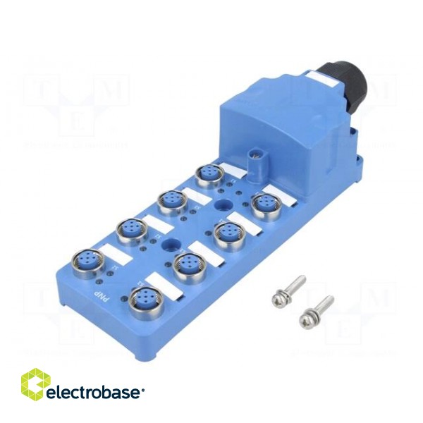 Distribution box | M12 | PIN: 5 | socket | 7A | with LED indicators фото 1