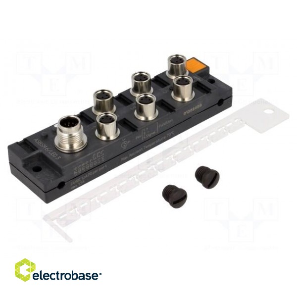 Distribution box | M8 | PIN: 3 | socket | 1.5A | with LED indicators image 1