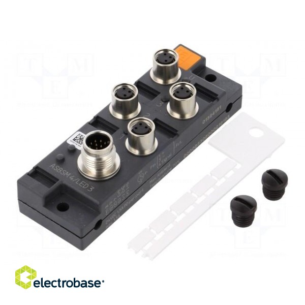 Distribution box | M8 | PIN: 3 | socket | 1.5A | with LED indicators image 1