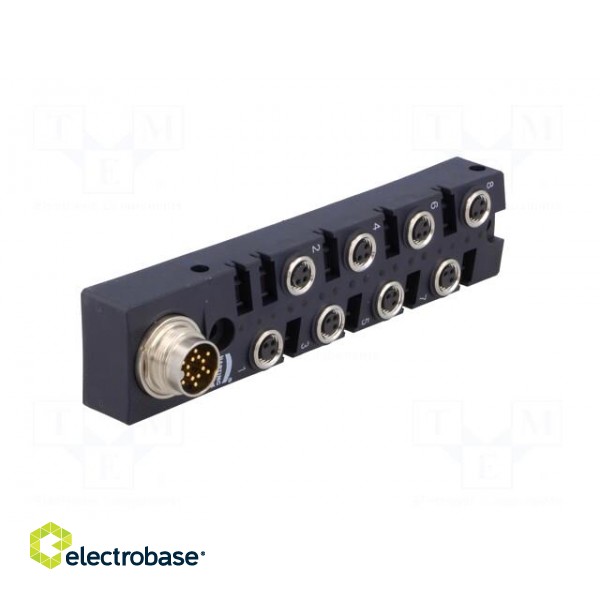 Distribution box | M8 | PIN: 3 | socket | 6A | -20÷80°C | IP67 | IN: 8 | OUT: 1 image 2