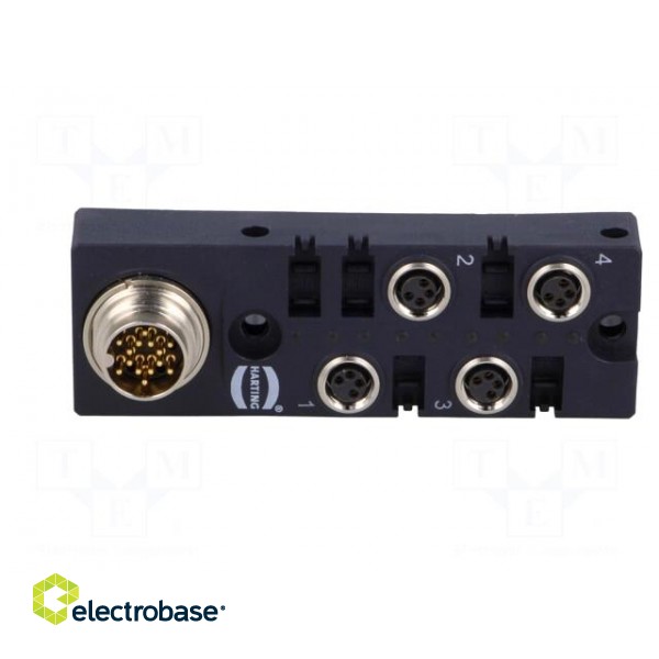 Distribution box | M8 | PIN: 4 | socket | 6A | -20÷80°C | IP67 | IN: 4 | OUT: 1 image 3